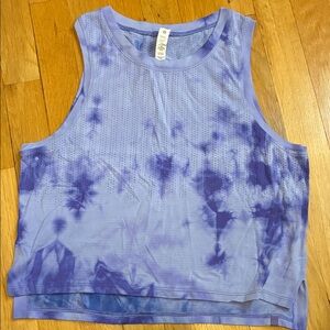 lululemon athletica Purple Tie-Dye Perforated Crop Tank